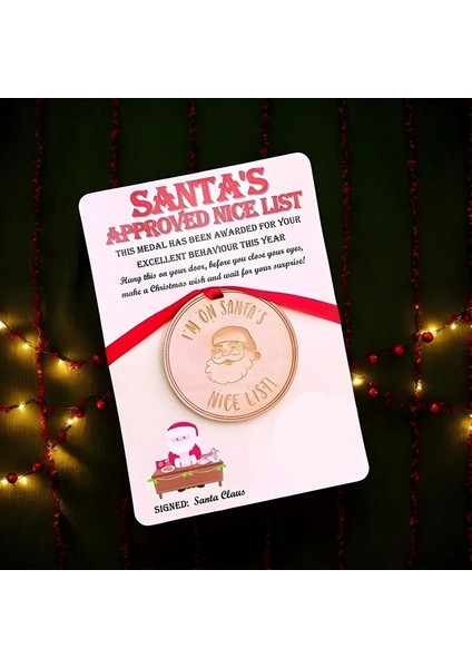 Güzel Liste Madalyaları Noel Kartları Ahşap Madalyalı Noel Kartları Listesi Estetik Noel Kutusu (Yurt Dışından) fırsatları