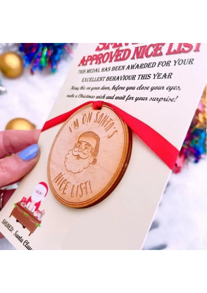 Güzel Liste Madalyaları Noel Kartları Ahşap Madalyalı Noel Kartları Listesi Estetik Noel Kutusu (Yurt Dışından) indirimleri