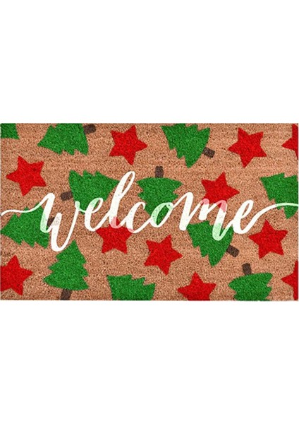 Kapı Paspası Iç Mekan Girişi Noel Kapı Paspasları Hoş Geldiniz Halısı Ön Kapı Paspası Süslemeleri Noel Banyo Halısı (Yurt Dışından)
