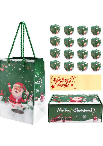 Noel Para Kutusu Seti Hediye Kutusu Patlaması Para Için Noel Para Kutusu Nakit Hediye Çekmecesi (Yeşil 16 Adet) (Yurt Dışından)