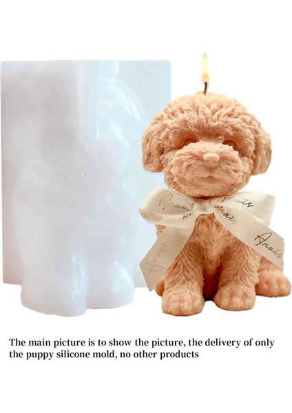 Büyük Teddy Mum Kalıbı Sevimli Köpek Silikon Kalıp Sabun Soya Balmumu Epoksi Reçine Kendin Yap El Sanatları Parti Yemeği Süsleri (Yurt Dışından) fırsatları