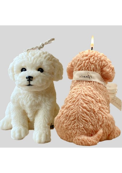 Büyük Teddy Mum Kalıbı Sevimli Köpek Silikon Kalıp Sabun Soya Balmumu Epoksi Reçine Kendin Yap El Sanatları Parti Yemeği Süsleri (Yurt Dışından) indirimleri