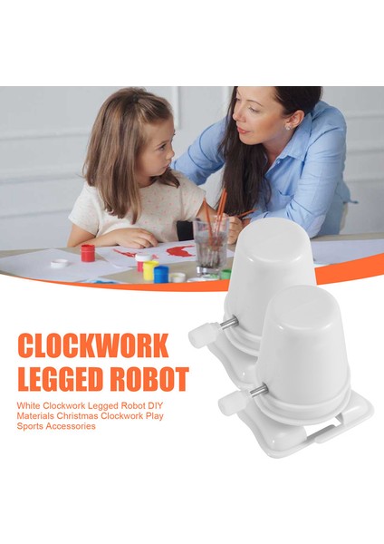 Beyaz Saat Bacaklı Robot Kendin Yap Malzemeleri Noel Saati Oyun Spor Aksesuarları (Yurt Dışından) indirimleri