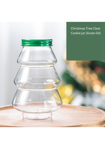 Noel Ağacı Şeker Kavanozu Çocuk Hediyesi Kendin Yap Hediye Şeker Bisküvi Atıştırmalık Yeni Yıl Dekorasyon Kutusu Yeşil Kapak (Yurt Dışından) modelleri