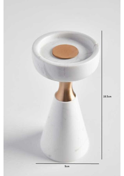 Beyaz Mermer Küçük Piramit Mumluk, Şık ve Zarif Dekor Ürünü indirimleri