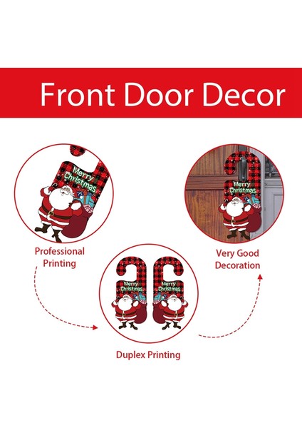 6 Adet Noel Kapı Tokmağı Askısı Dekorasyonu Noel Kapı Tokmağı Süsü Tabelası Noel Kapı Kolu Kolye (Yurt Dışından) modelleri