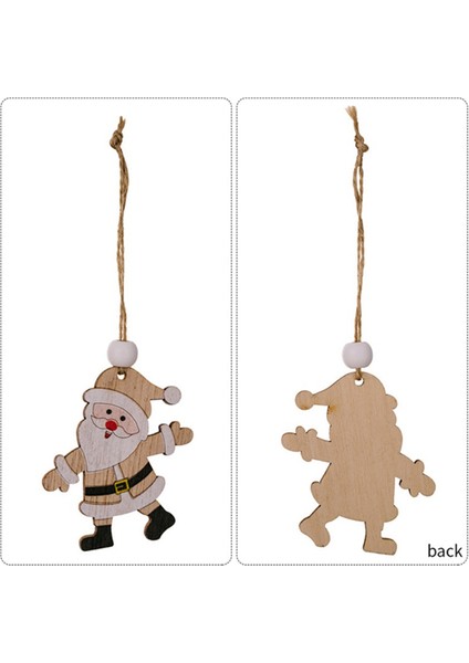 Melek Noel Süsleri, Melek Noel Baba Süsleri, Noel Ağacı Için Ahşap Asılı Süsler (Yurt Dışından)