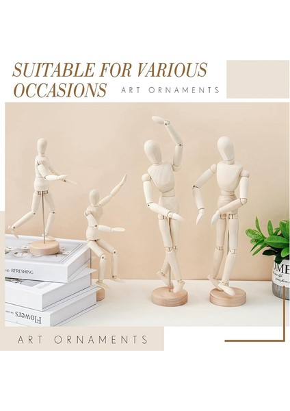4 Adet Poz Veren Ahşap Manken Figürü Ahşap Insan Modeli Çizim Figürü Eskiz Boyama Noel Masa Dekoru (Yurt Dışından) indirimleri