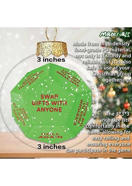 2 Adet Noel Baba Takas Hediye Değişim Zarı Noel Kutlaması Aile Partisi Oyuncağı Günlük Ev Dekorasyonu El Sanatları Dekoratif Zar (Yurt Dışından) modelleri