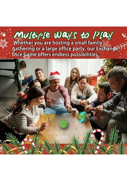 2 Adet Noel Baba Takas Hediye Değişim Zarı Noel Kutlaması Aile Partisi Oyuncağı Günlük Ev Dekorasyonu El Sanatları Dekoratif Zar (Yurt Dışından) indirimleri