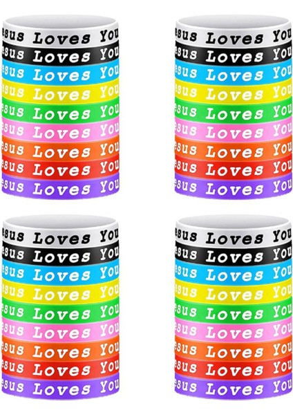 36 Adet Isa Seni Seviyor Silikon Bileklikler Renkli Kauçuk Bileklikler Hristiyan Silikon Bileklikler Yetişkin Gençler (Yurt Dışından)