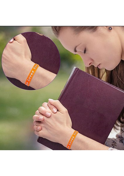 36 Adet Isa Seni Seviyor Silikon Bileklikler Renkli Kauçuk Bileklikler Hristiyan Silikon Bileklikler Yetişkin Gençler (Yurt Dışından) fırsatları