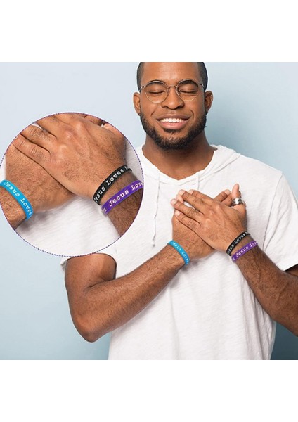 36 Adet Isa Seni Seviyor Silikon Bileklikler Renkli Kauçuk Bileklikler Hristiyan Silikon Bileklikler Yetişkin Gençler (Yurt Dışından) indirimleri