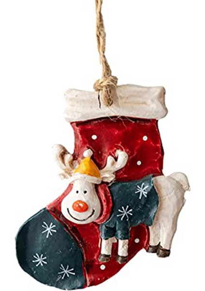 Noel Reçine Küçük Kolye Noel Ağacı Kolye Süsleri Noel Sahnesi Düzeni Retro El Yapımı Resim Kolye (Yurt Dışından) indirimleri