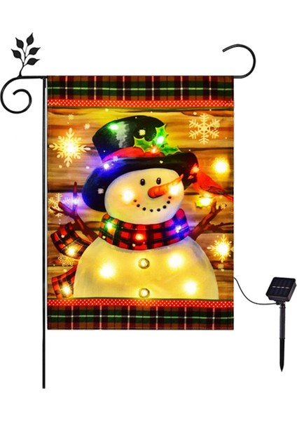 Dış Mekan Için Aydınlatmalı Kış Bahçesi Bayrağı, LED Bahçe Bayrağı, Bahçe, Çim ve Bahçe Için Çift Taraflı 12X18 Inç Kış Bahçesi Bayrakları (Yurt Dışından)