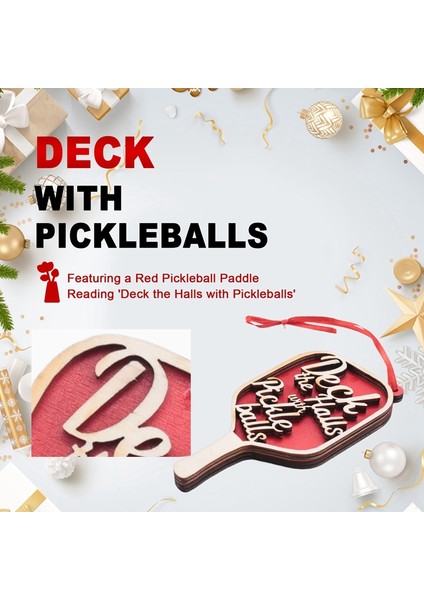 Noel'de Pickleballs Süsüyle Süsleyin, Pickleball Severler Için Özel ve Hediye (Yurt Dışından) indirimleri