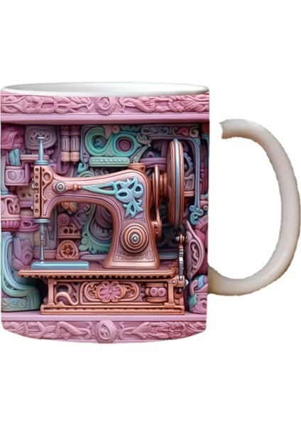 Yeni 3D Dikişli Boyalı Kupa 3D Uzay Kupası Ev Dekorasyonu Kupaları Kahve Fincanları Oda Dekorasyonu ve Sergileme (Yurt Dışından)