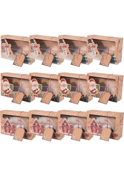 Pencereli Noel Kurabiye Kutuları, Hediye Vermek Için Tatil Kurabiye Kutuları, Pasta, Şekerleme, Parti Hediyeleri, Noel Kutuları (Yurt Dışından) fiyatları