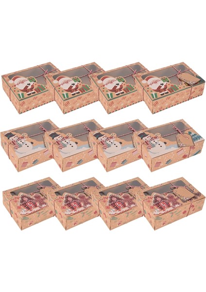 Pencereli Noel Kurabiye Kutuları, Hediye Vermek Için Tatil Kurabiye Kutuları, Pasta, Şekerleme, Parti Hediyeleri, Noel Kutuları (Yurt Dışından) modelleri