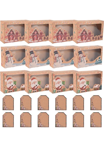 Pencereli Noel Kurabiye Kutuları, Hediye Vermek Için Tatil Kurabiye Kutuları, Pasta, Şekerleme, Parti Hediyeleri, Noel Kutuları (Yurt Dışından) fırsatları