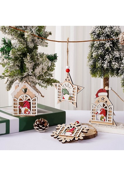 Noel Kolye Ahşap Etiketler Noel Dekoru Ahşap Kesim Ahşap Noel Ağacı Kolye Noel Asılı Süsü (Yurt Dışından) modelleri