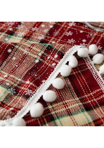 Noel Masa Örtüsü Masa Örtüsü Dekorasyonu Tüy Yumağı Batı Yemek Masası Matı Pamuklu, Keten ve Kar Tanesi Masa Örtüsü (Yurt Dışından) indirimleri