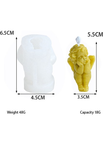 Mini Melek Silikon Mum Kalıpları Sevimli El Yapımı Melekler, Tatil Partisi Hediyeleri (Yurt Dışından)