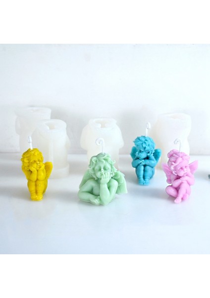 Mini Melek Silikon Mum Kalıpları Sevimli El Yapımı Melekler, Tatil Partisi Hediyeleri (Yurt Dışından) fiyatları