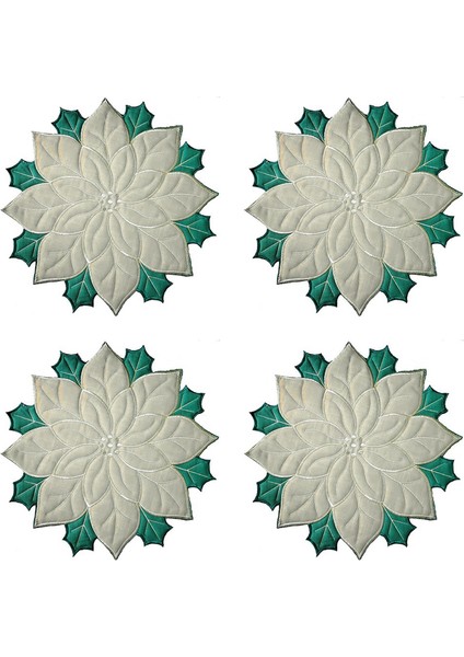 Tatil Noel Işlemeli Amerikan Servisleri Aplike Atatürk Çiçeği Amerikan Servisleri Masa Dekorasyonu Için Noel Çiçekli Amerikan Servisleri (Yurt Dışından)