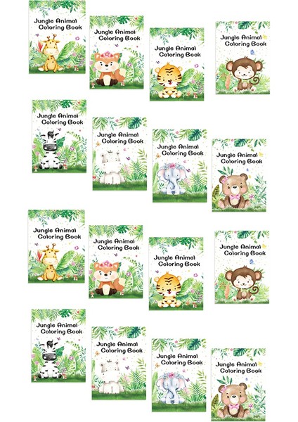 16 Parça Karikatür Orman Hayvanları Grafiti Boyama Kitabı Çocuklar Için Boyama Resimli Kitaplar Doğum Günü Hediyeleri Çizim Defteri (Yurt Dışından)
