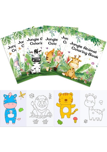 16 Parça Karikatür Orman Hayvanları Grafiti Boyama Kitabı Çocuklar Için Boyama Resimli Kitaplar Doğum Günü Hediyeleri Çizim Defteri (Yurt Dışından) indirimleri