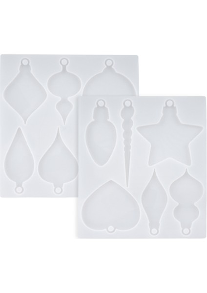 Noel Reçine Kalıbı, Epoksi Reçine Için 2 Adet Noel Süsü Silikon Kalıbı, Kendin Yap Reçine El Sanatları Anahtarlık Noel Dekoru Hediyesi (Yurt Dışından)