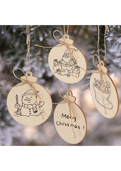 50 Adet Kendin Yap Noel Ahşap Süsleri Büyük Doğal Ahşap Dilimleri Delikli Ahşap Daireler Noel El Sanatları Için (Yurt Dışından) modelleri