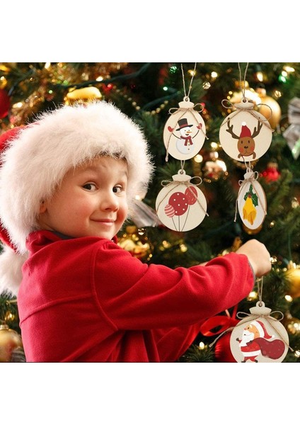 50 Adet Kendin Yap Noel Ahşap Süsleri Büyük Doğal Ahşap Dilimleri Delikli Ahşap Daireler Noel El Sanatları Için (Yurt Dışından) fırsatları