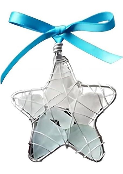 Adet Deniz Cam Yıldızı Hediyesi, Okyanus Kristal Noel Ağacı Süsü, Asmaya Hazır El Yapımı Kristal Deniz Yıldızı Süsü (Yurt Dışından)