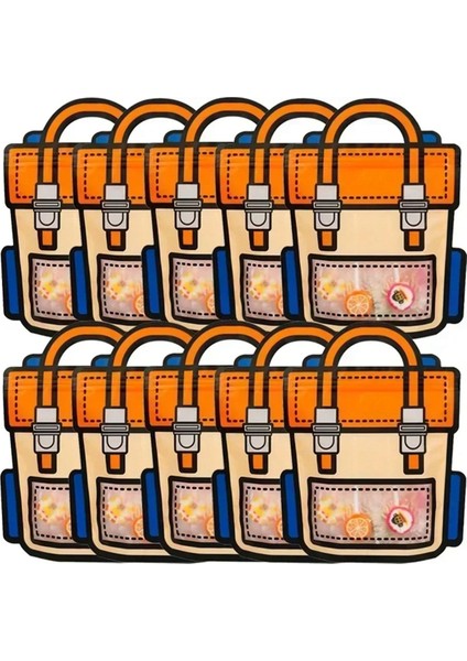 40 Adet Hediye Paketleme Poşetleri Karikatür Okul Çantası Şeklinde Şeker Atıştırmalık Kendinden Kilitli Çantalar Çocuklar Için Doğum Günü Partisi Dekorları Hediyeler, B (Yurt Dışından) indirimleri