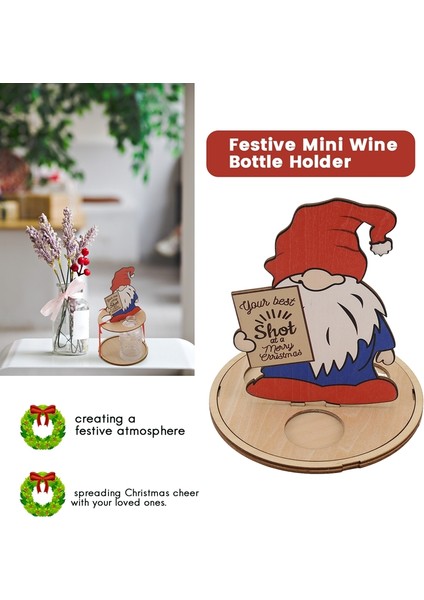 Noel Mini Şarap Şişesi Tutucu Noel Partisi Süslemeleri Için Noel Temalı Sevimli Likör Şişesi Standı (Yurt Dışından) modelleri