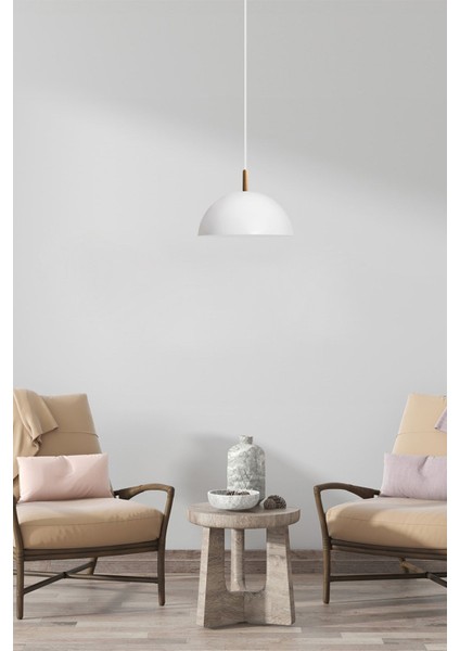 Beyaz Ahşap Sarkıt Avize, Modern ve Şık Iç Dekorasyon Aydınlatması modelleri