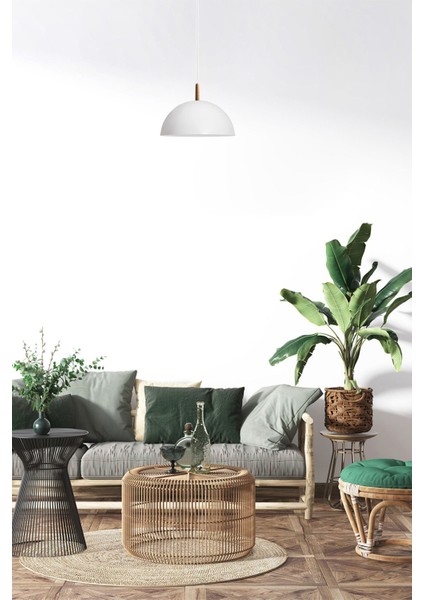 Beyaz Ahşap Sarkıt Avize, Modern ve Şık Iç Dekorasyon Aydınlatması indirimleri