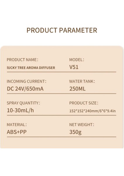 Lucky Tree Aromaterapi Esansiyel Yağ Difüzörleri Ev Için Döndürülebilir Su Damlama Nemlendirici 250ML 7 Renkli Işıklar Ab Fişi (Yurt Dışından)