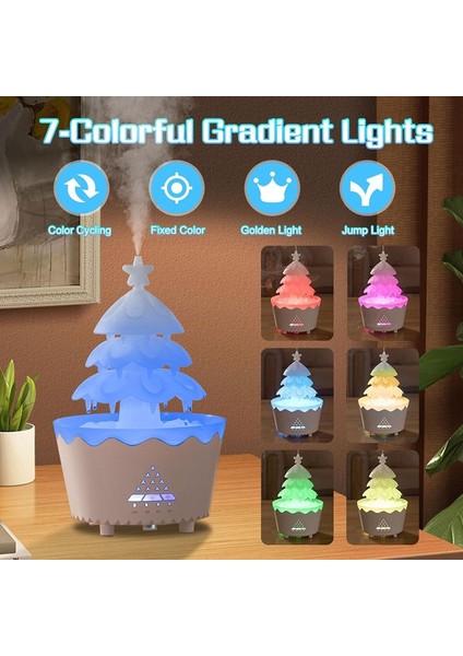 Lucky Tree Aromaterapi Esansiyel Yağ Difüzörleri Ev Için Döndürülebilir Su Damlama Nemlendirici 250ML 7 Renkli Işıklar Ab Fişi (Yurt Dışından) fiyatları