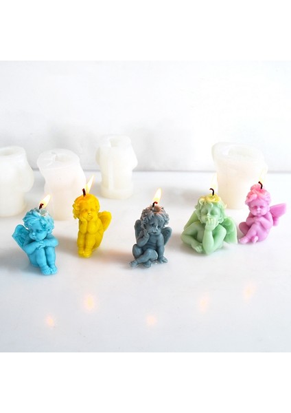 Mini Melek Silikon Mum Kalıpları Sevimli El Yapımı Melekler, Tatil Partisi Hediyeleri (Yurt Dışından) indirimleri