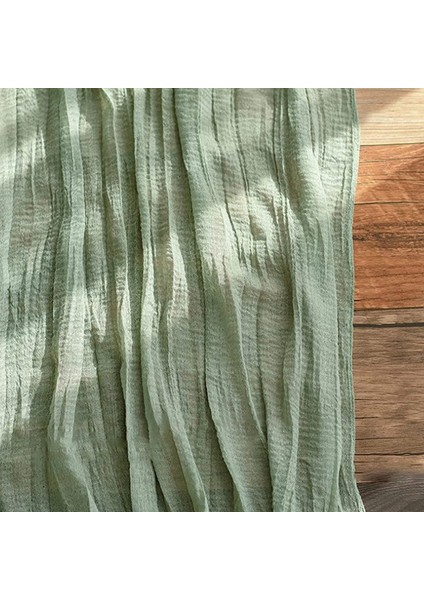 Boho Tül Kumaş Masa Örtüsü Rustik Şeffaf Masa Örtüsü Düğün, Bebek Duşu Masa Süslemeleri Için 90X400CM (Yurt Dışından) indirimleri