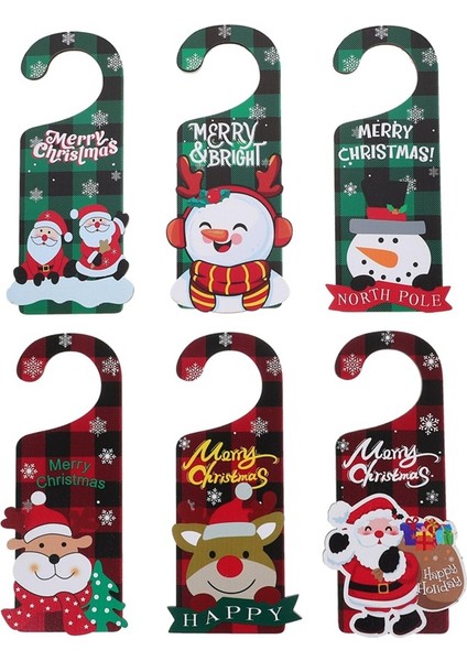 6 Adet Hediye Kancası Noel Kapı Askısı Dekoru Parti Malzemeleri Noel Kapı Askısı Süsü Noel Partisi Hediyesi Noel Dekorasyonu (Yurt Dışından) fiyatları