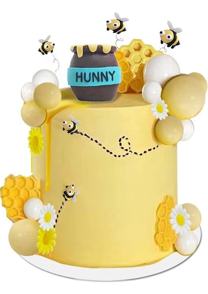 Doğum Günü Bebek Duşu Için Bal Kavanozu Pasta Süsü Petek Pasta Süsü Papatya Petek Arı Kavanozu Köpük Top Pasta Süsü Parti (Yurt Dışından) fiyatları