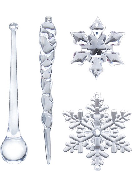 40 Parça Kar Tanesi Buz Sarkıtı Noel Süsleri Yeni Yıl Süsleri Kristal Noel Ağacı Şeffaf Süsler (Yurt Dışından) fiyatları