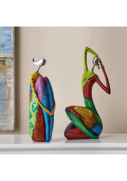 Iskandinav Tarzı Soyut Ev Dekorasyonu Figür Heykel Oturma Odası Modern Sanat Figürü Masa Dekorasyonu Noel Hediyeleri B (Yurt Dışından) modelleri