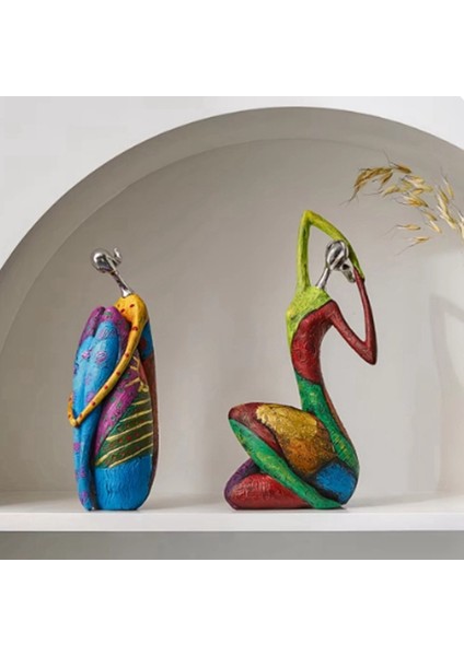 Iskandinav Tarzı Soyut Ev Dekorasyonu Figür Heykel Oturma Odası Modern Sanat Figürü Masa Dekorasyonu Noel Hediyeleri B (Yurt Dışından) indirimleri