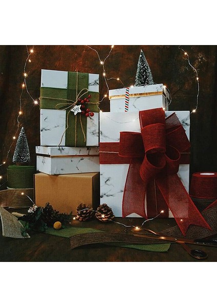 Hediye Için 5 Rulo Noel Kurdelesi El Yapımı Kendin Yap Kurdele Sarma Çuval Bezi Kurdele Ruloları Renkli Dokuma Keten Ruloları (Yurt Dışından) indirimleri