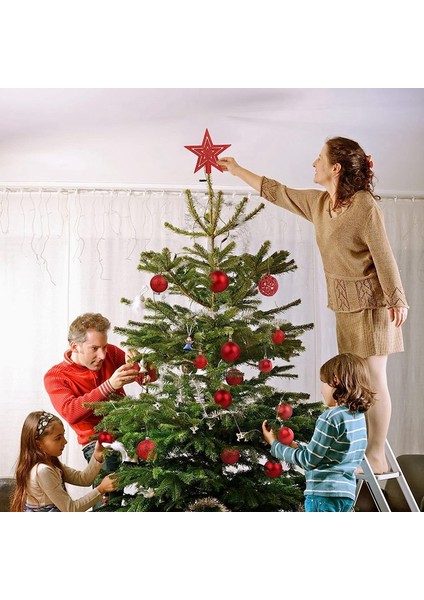 Noel Ağacı Için 101 Adet Kırmızı Noel Topu Süsü, Kırılmaz Noel Ağacı Topları, Dekoratif Süsler, Asılı (Yurt Dışından) indirimleri